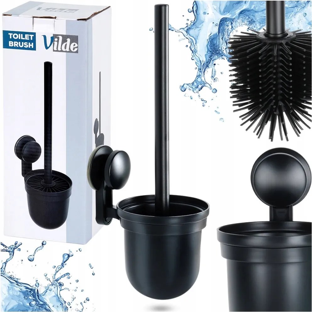 Szilikon Wc kefe fürdőszoba falra akasztható tapadókorongos