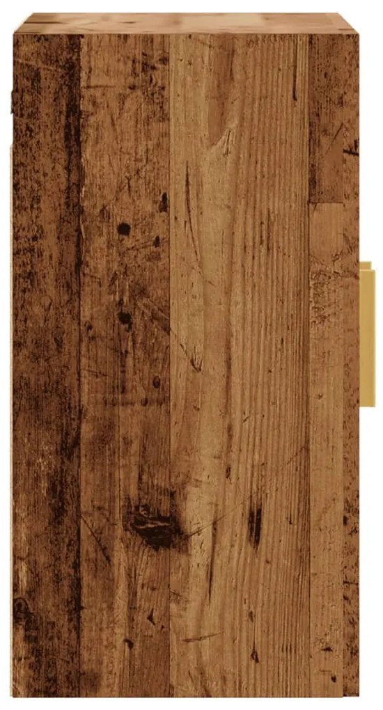 antik fa színű szerelt fa faliszekrény 60 x 31 x 60 cm