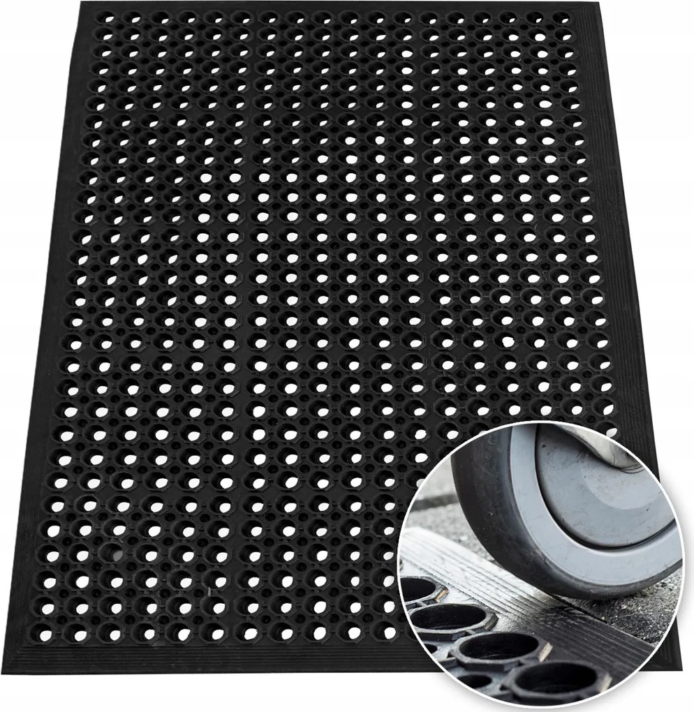 Lábtörlő Ajtó Alá Kültéri Gumiszőnyeg Áttört 60X90CM