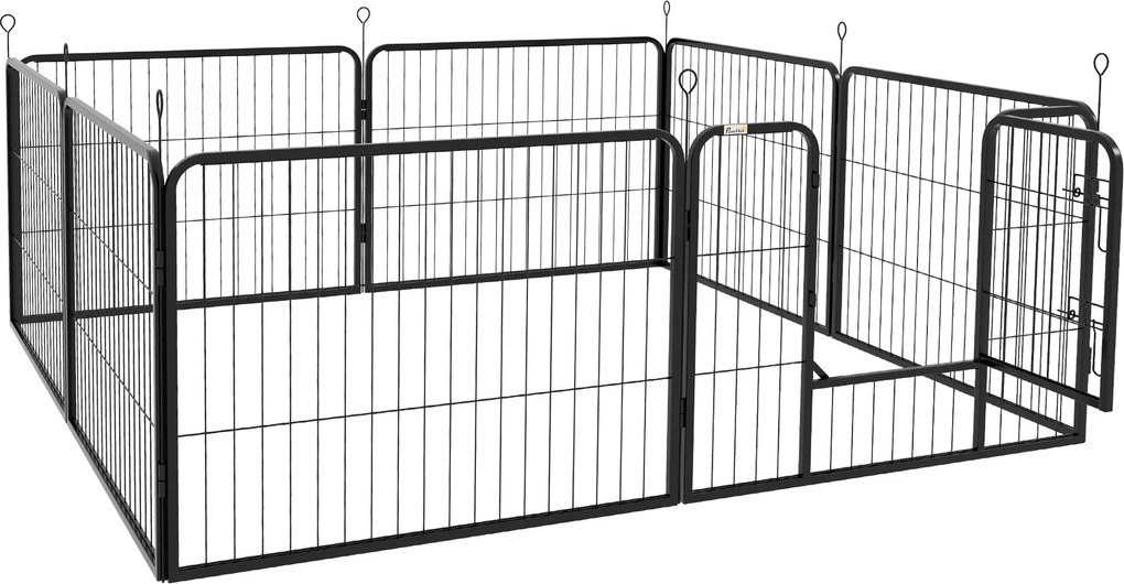 PawHut Kiskutya Játékkerítés Állatkerítés Játszóudvar Játékkerítés Kiskutya Kerítés 80 x 60 cm | Aosom