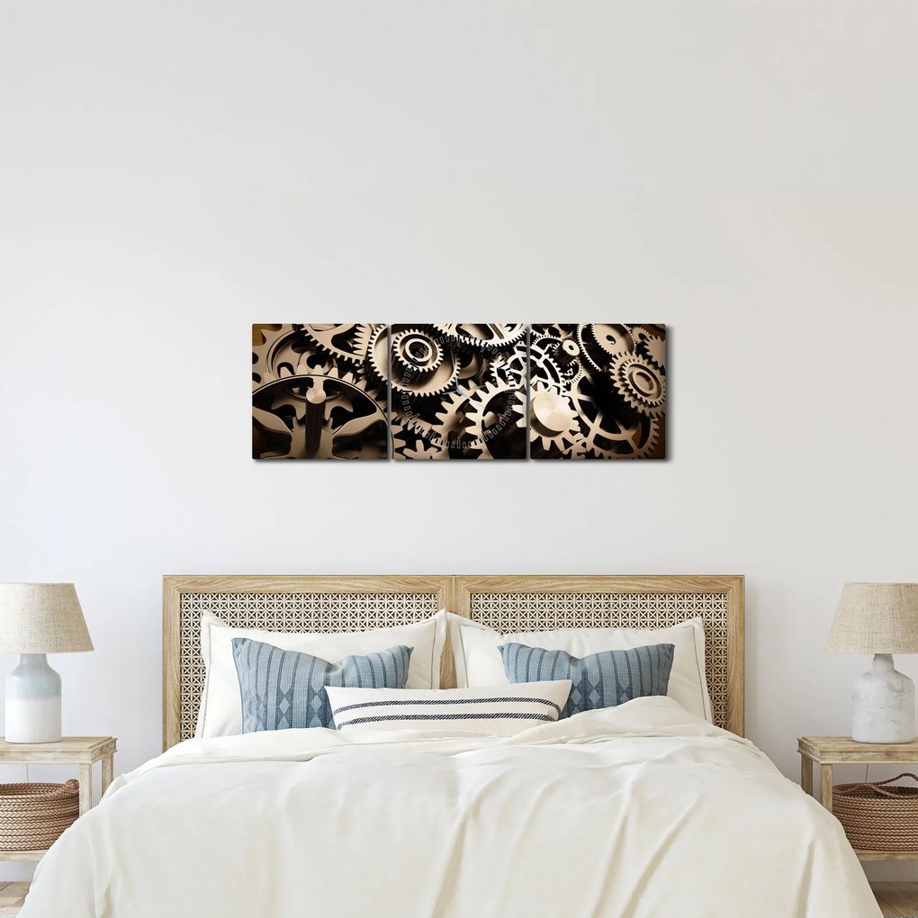 Kép - Óra alkatrészek (órával) (90x30 cm)