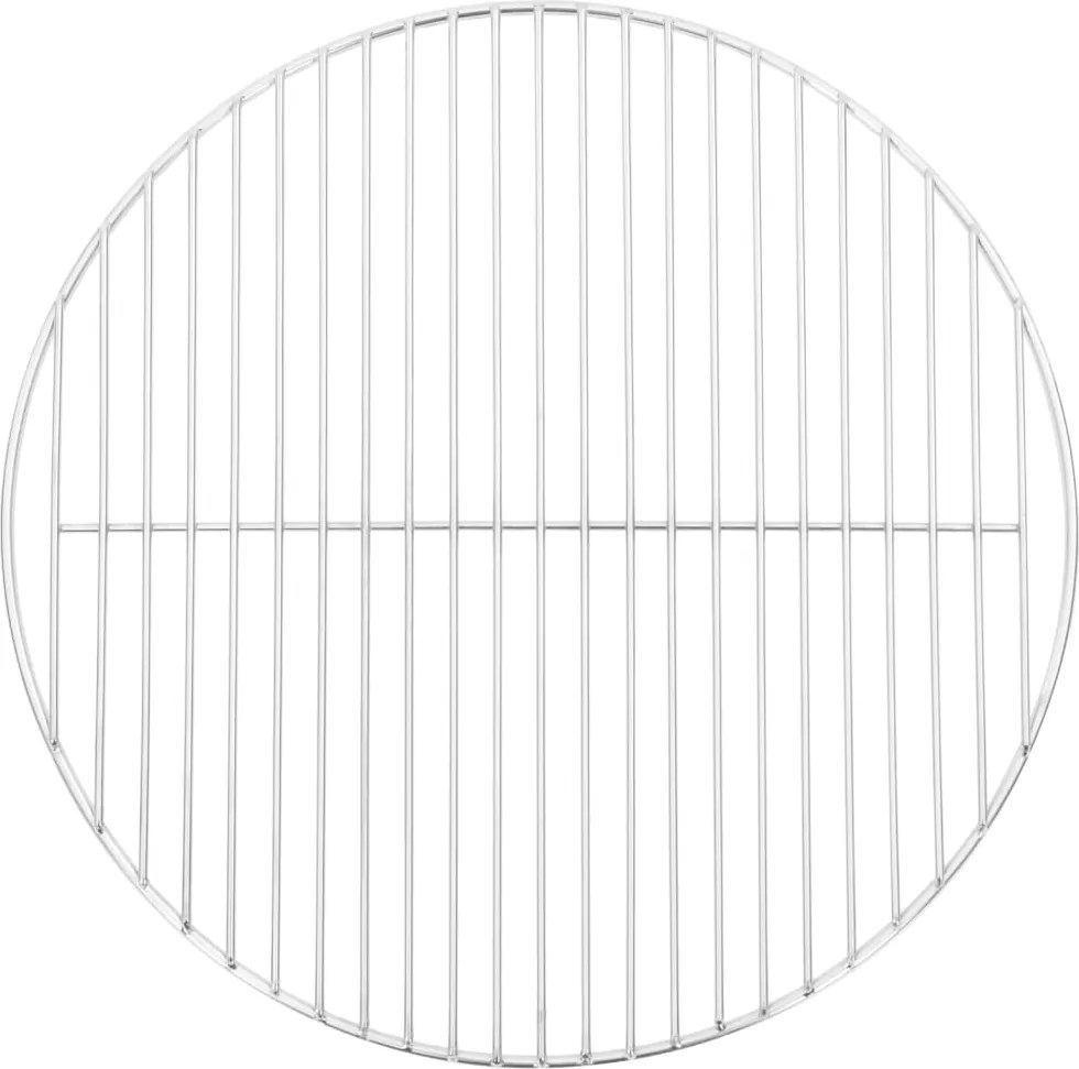 vidaXL kerek 304 rozsdamentes acél BBQ grillrács Ø44,5 cm