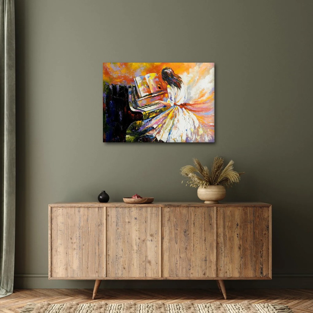 Kép - Egy nő zongorázása (70x50 cm)