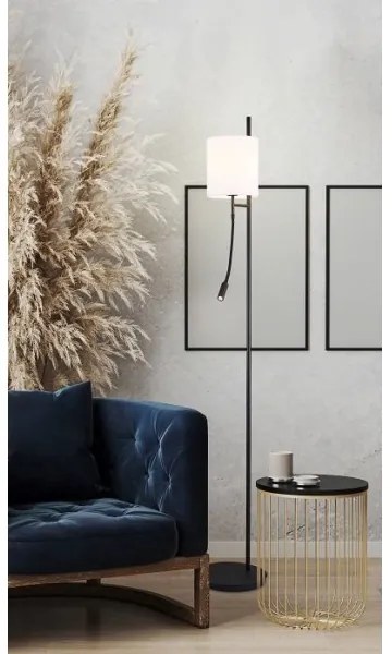 LED Állólámpa TOKYO 1xE27/40W/230V + LED/3W fekete/fehér