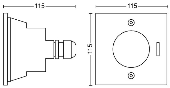 Philips 17356/47/P0 - LED Kültéri behajtó lámpa MYGARDEN CRUST LED/3W