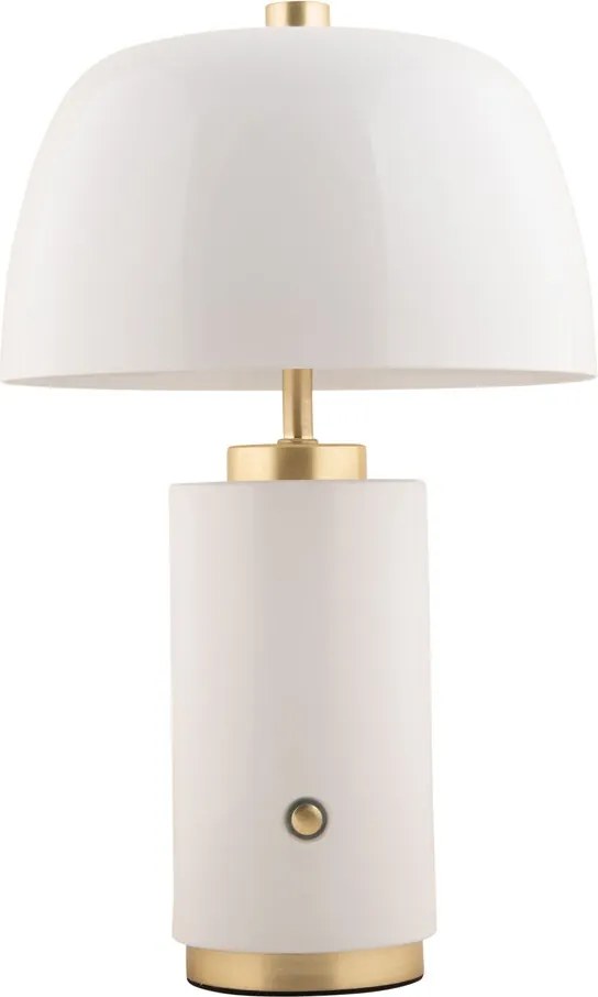 Vezeték Nélküli Asztali Lámpa Ø 18 cm Fehér Állítható Fényerő Gomba