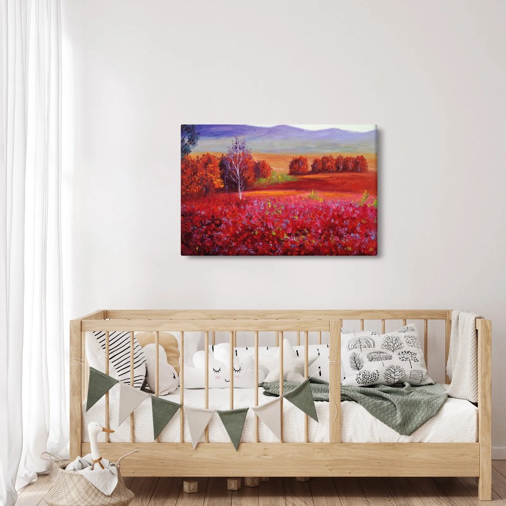 Egy vörös táj képe (90x60 cm)