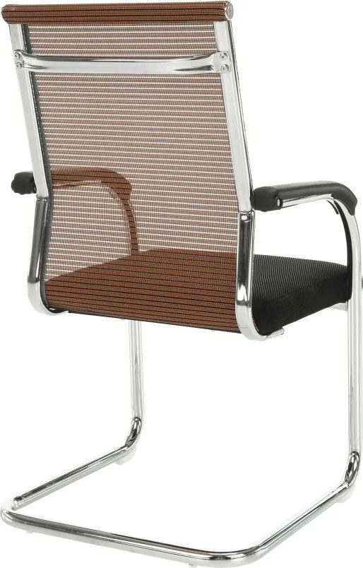 Tárgyalószék, fekete/barna, ESIN