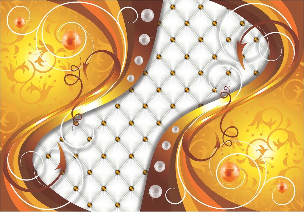 Fotótapéta Arany Bőr Elegancia és Stílus Arany gombok Glamour 208x146 +ragasztó