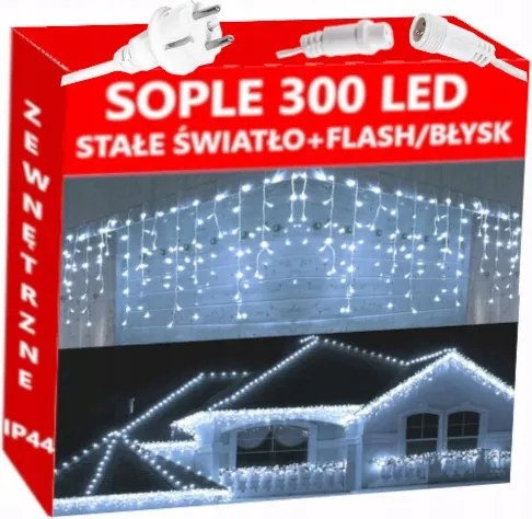 Jégcsap 300 Led Kültéri Flash Karácsonyfa Lámpa