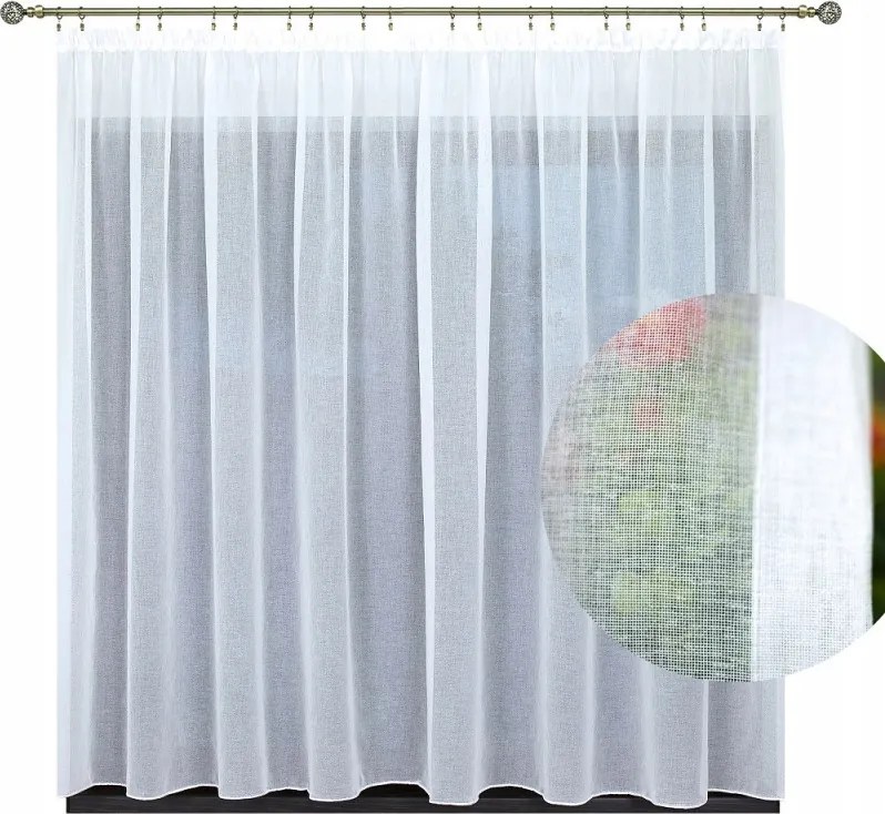 Függöny batiszt kész szalag ólommal 300x140 cm fehér