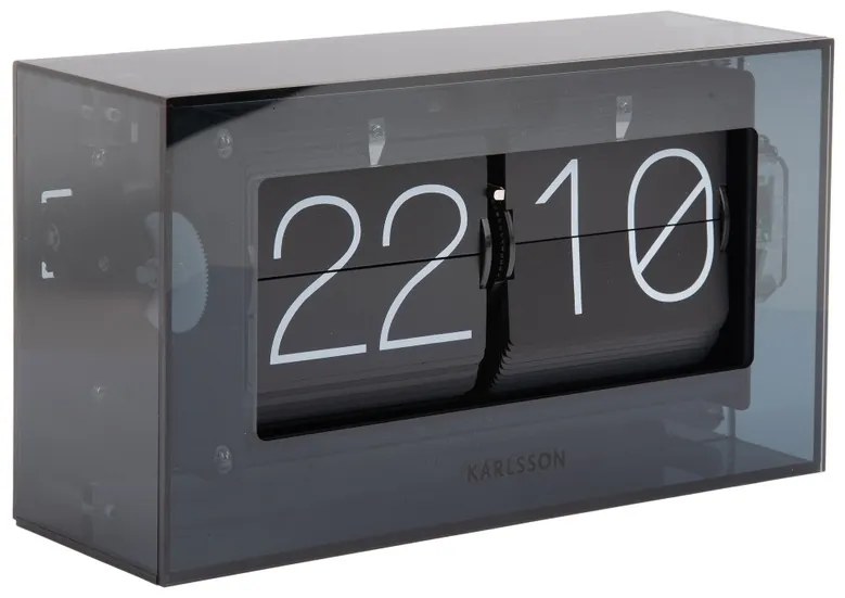 Karlsson 5976BK Design fali/asztali billenő óra, fekete, 21 cm