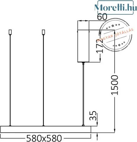 BRAYTRON BH17-01980 BELLA-SLP Modern Led Függesztett Lámpa LED IP20