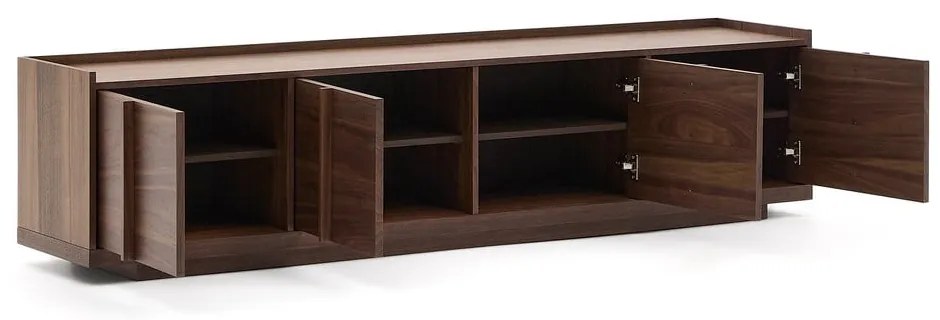 Barna TV-állvány diófa dekorral 200x47x40 cm Onix – Kave Home