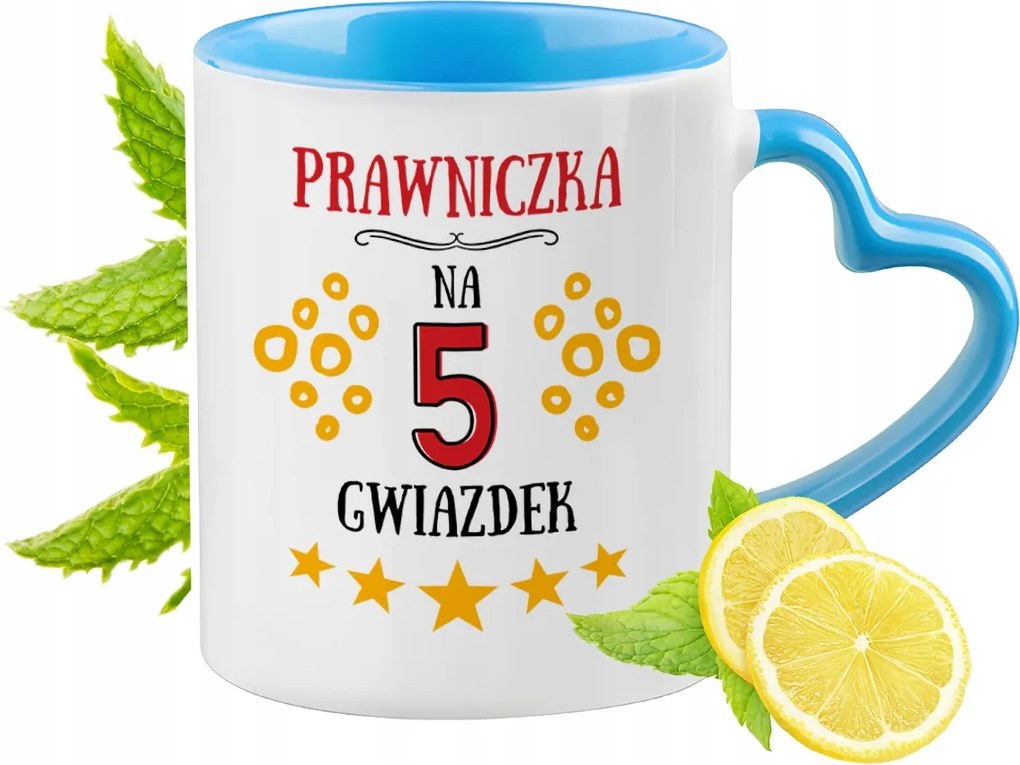 Ügyvédnőnek Kék Bögre Szív Alakú Füllel Ajándék