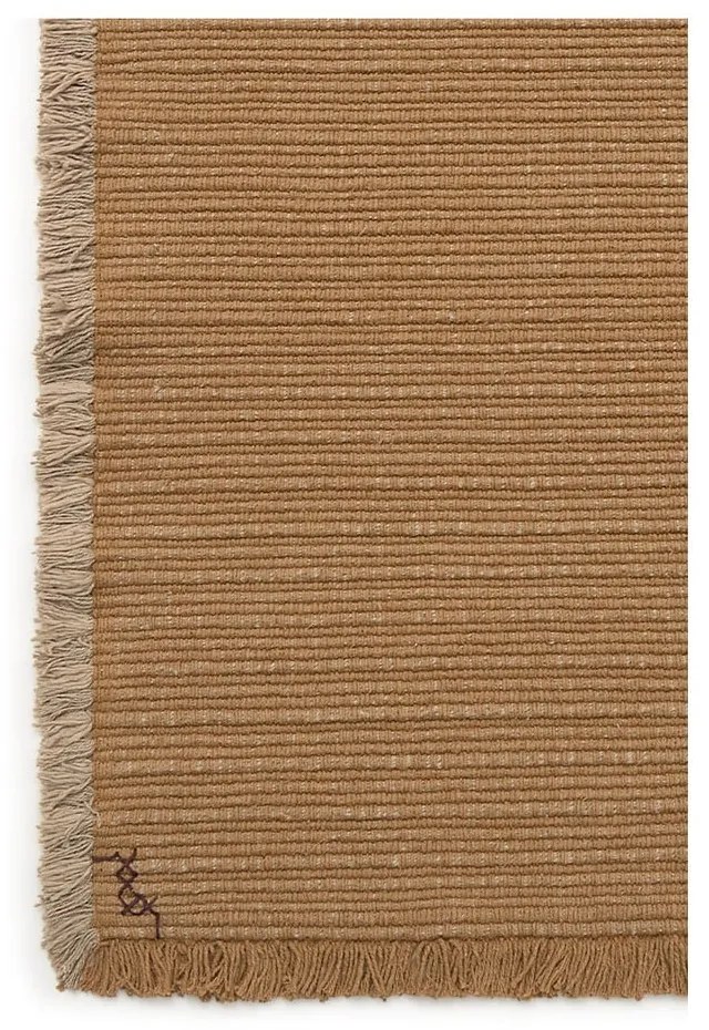 Okkersárga kézi szövésű pamut szőnyeg 200x300 cm Handloom – Lorena Canals