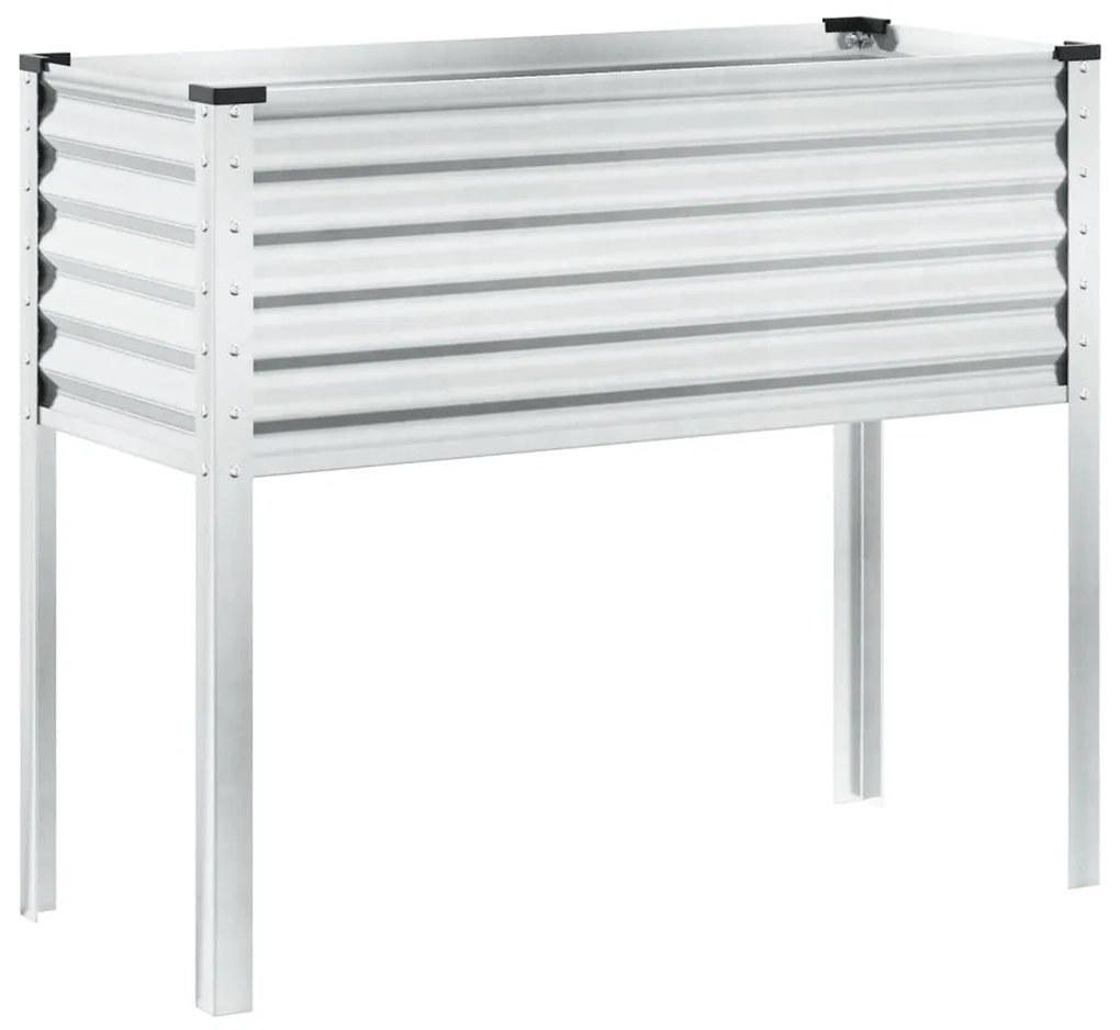 kerti virágláda 100 x 45 x 90 cm időjárásálló acélból