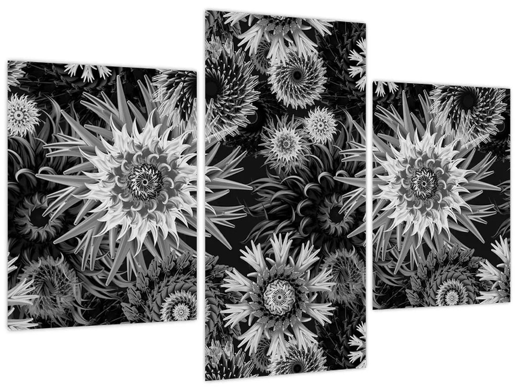 Kép - Fekete és fehér gyűszűvirág (90x60 cm)