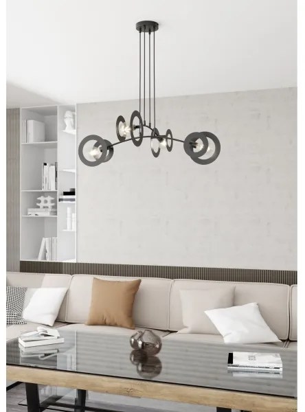 Csillár zsinóron EUFORIA 4xE27/15W/230V fekete