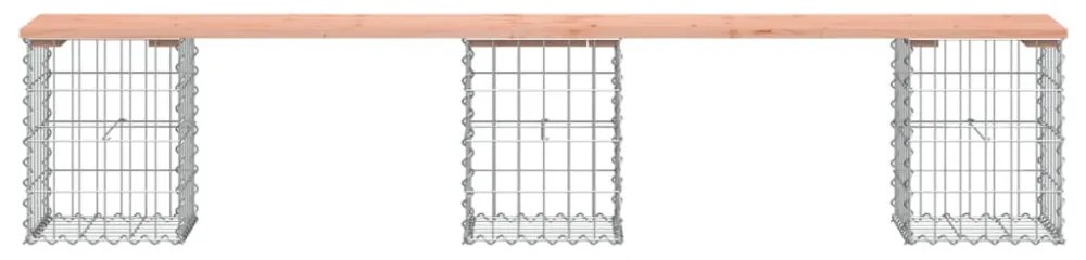tömör duglászfenyő gabion kerti pad 203x31x42 cm