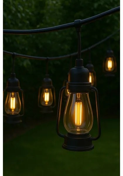 Kültéri dekorációs fényfüzér GIRLANDA 20xLED 20m IP44 meleg fehér