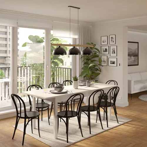 SENDI Étkezőasztal Fehér Színben 160 cm