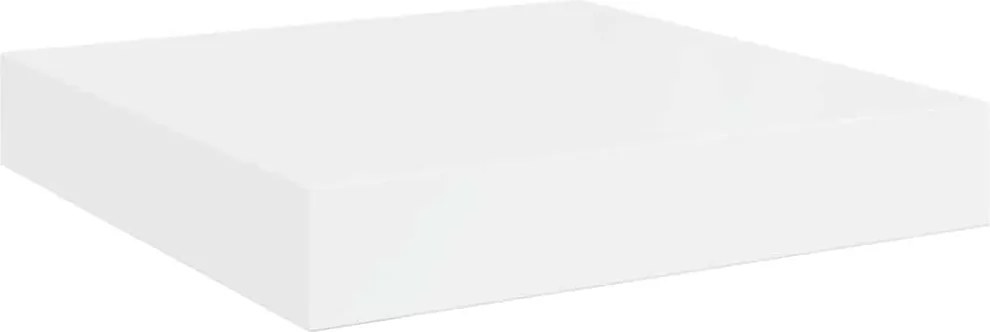 vidaXL magasfényű fehér MDF lebegő fali polc 23 x 23,5 x 3,8 cm