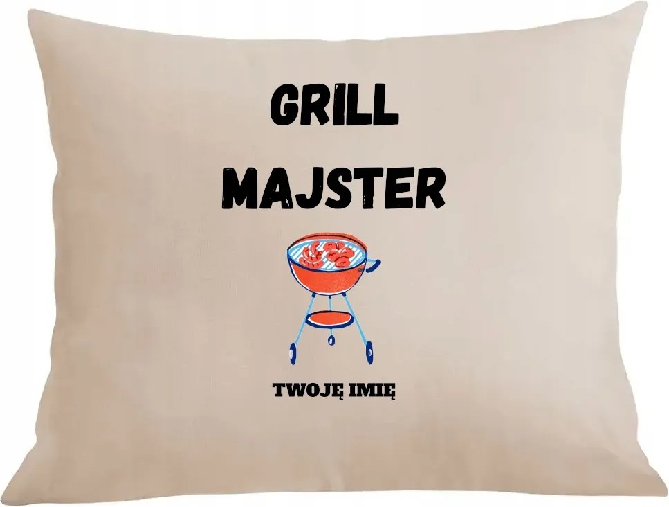 Párna párnahuzat Ajándék Grill Barkács Név