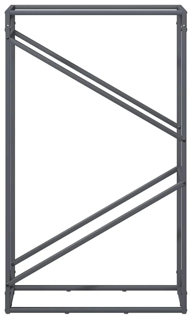 antracitszürke hidegen hengerelt acél tűzifatároló 60x25x100 cm