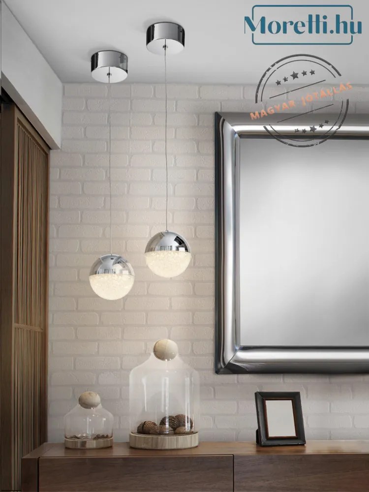 SCHULLER 793301 SPHERE Egyágú Függesztett Lámpa Fém LED IP20