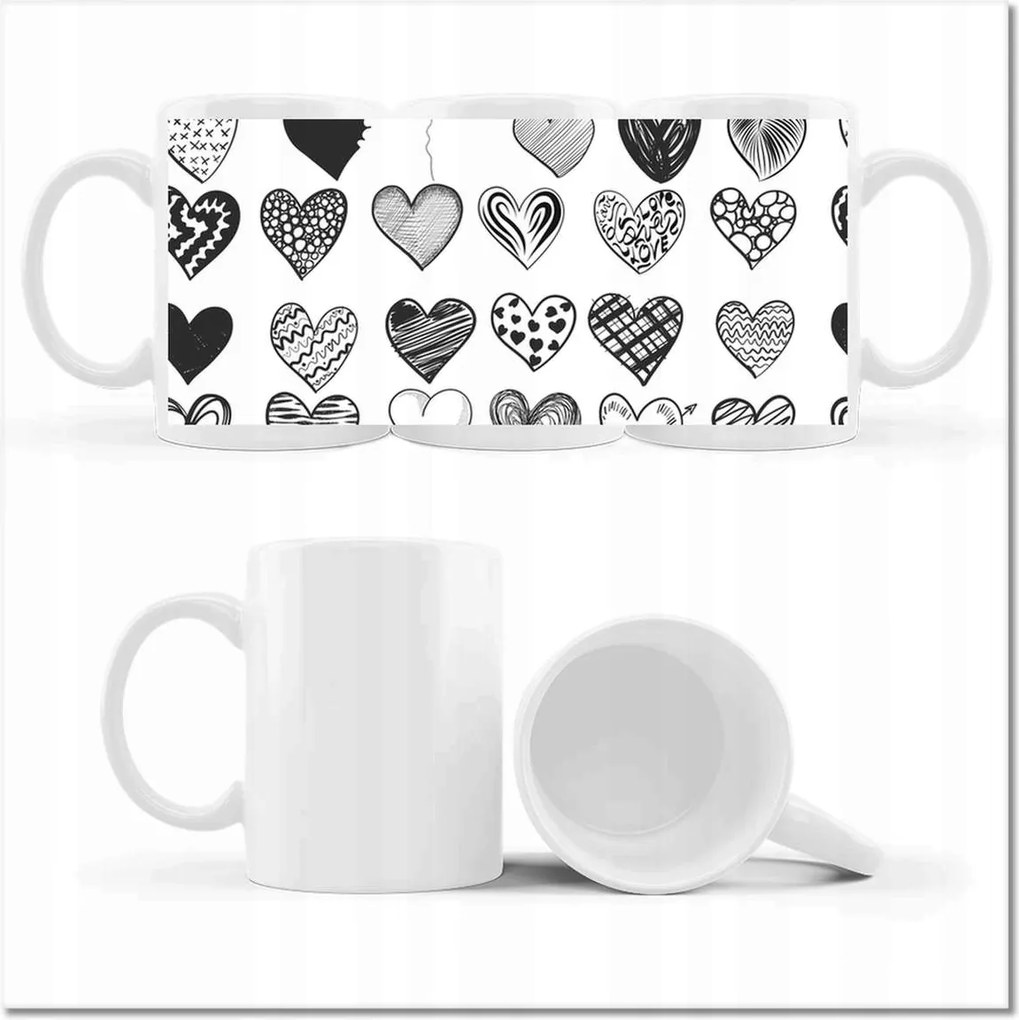 Szívecskés fényképes bögre Szív