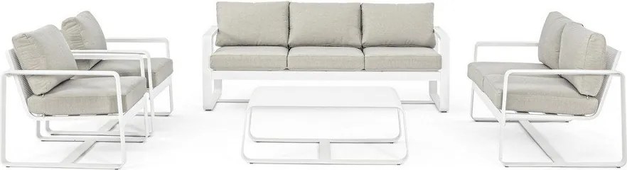 Fehér fém kerti fotel Merrigan – Bizzotto