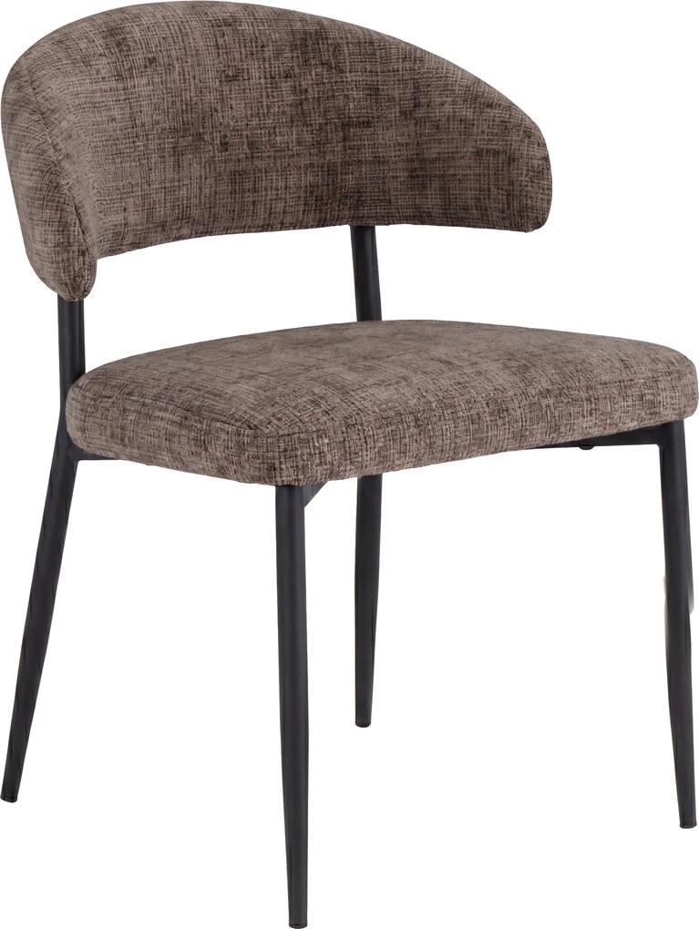 MAZZONI EXPORT IRIS Tompa Barna (Juto 24 szövet) / fekete lábak - MODERN KÁRPITOZOTT SZÉK BOHO STÍLUSÚ NAPPALIBA/ÉTKEZŐBE