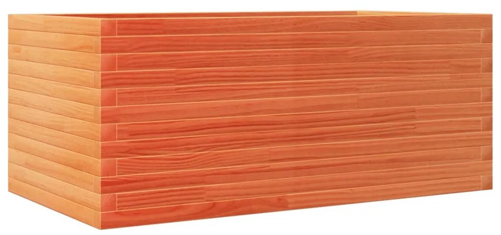 viaszbarna tömör fenyőfa kerti virágláda 110 x 60 x 45,5 cm