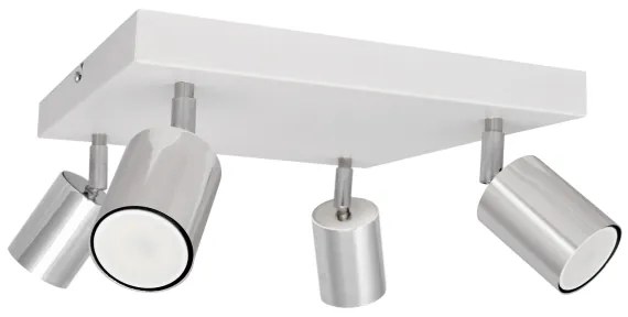 LED Spotlámpa TUNE 4xGU10/4,8W/230V matt króm/fehér