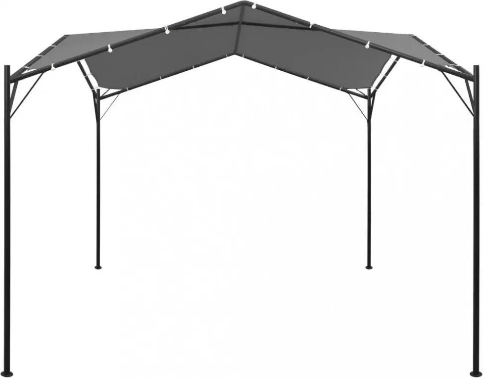 antracitszürke pavilon 4 x 4 m