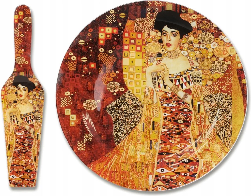 Desszert tányér lapáttal G.Klimt, Adél átm.30cm