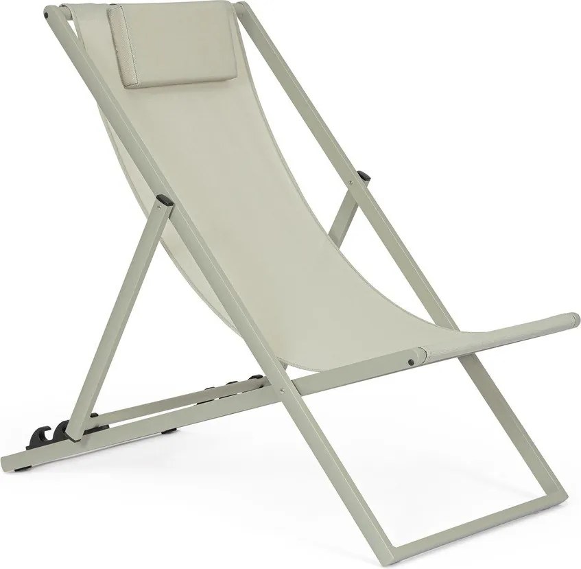 Szürkésbarna fém kerti napozóágy Taylor – Bizzotto