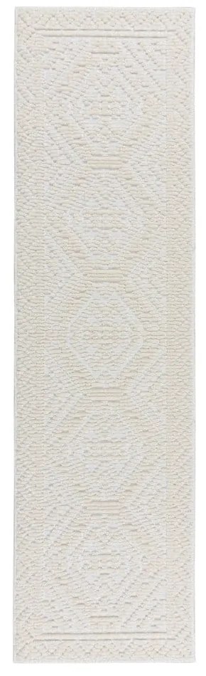 Krémszínű mosható zsenília futószőnyeg 60x240 cm Jaipur – Flair Rugs