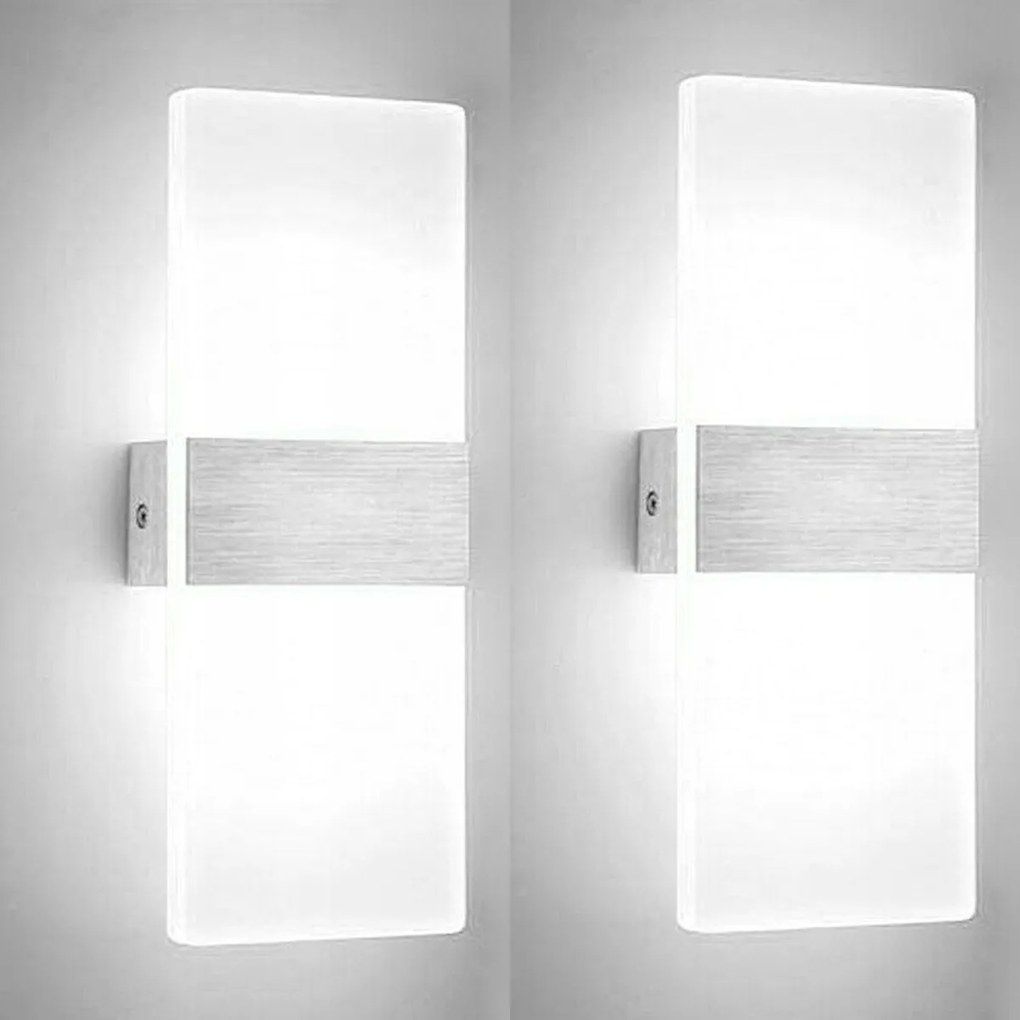 2x 12W Fali Lámpa Led Beltéri Fali Lámpa 3000K Hálószobába, Nappaliba