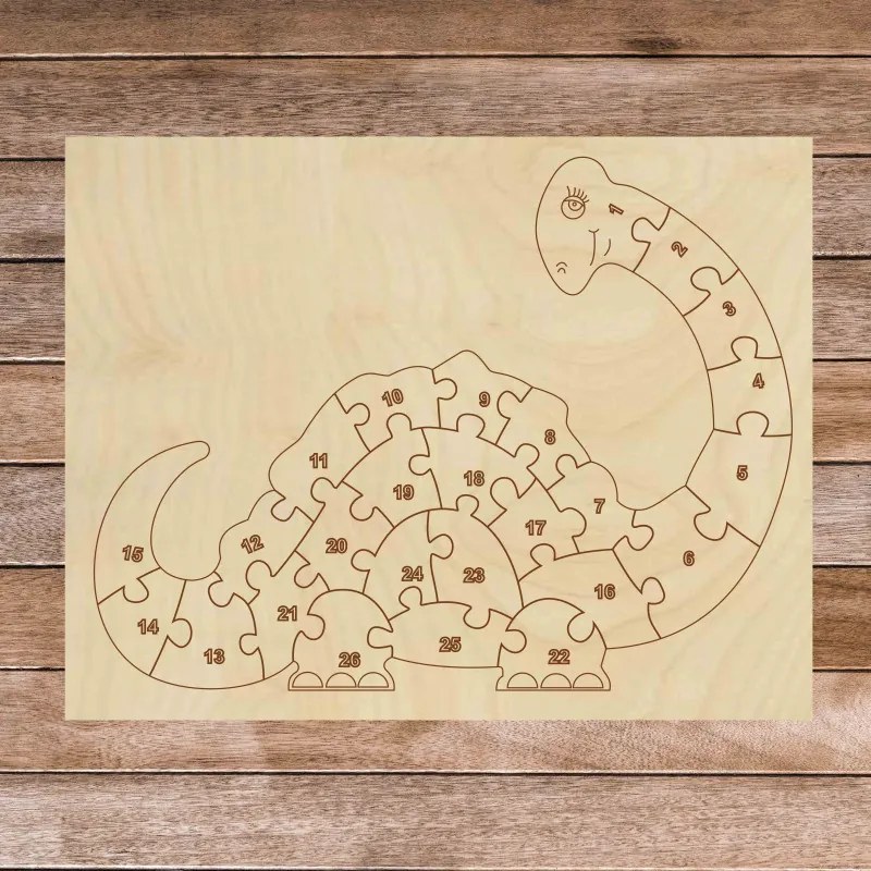 Gyermek fa puzzle - Dinoszaurusz és 26 darab | SENTOP