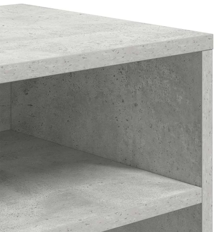 könyvszekrény betonszürke 66x31x80 cm szerelt fa