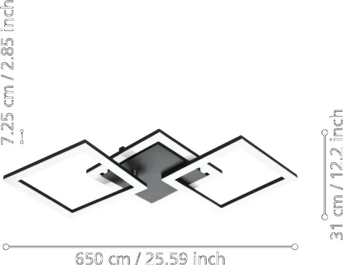 EGLO 900317 PARANDAY-Z Modern LED Mennyezeti Lámpa Fehér, Fekete LED IP20