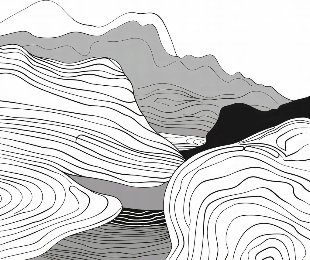 Poszter 40x40cm Geometrikus emelkedők