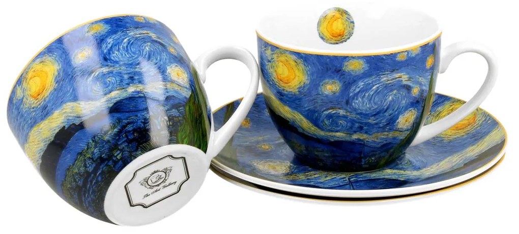 Porcelán teás csésze szett Van Gogh Csillagos éj 280 ml