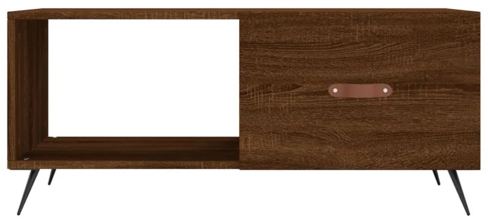 barna tölgyszínű szerelt fa dohányzóasztal 90 x 50 x 40 cm