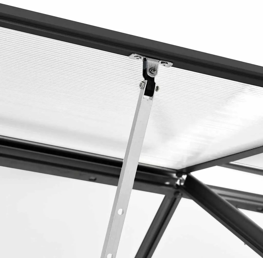 antracitszürke alumínium melegház alapzattal 3,61 m²