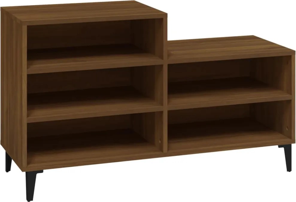 vidaXL barna tölgyszínű szerelt fa cipősszekrény 102x36x60 cm