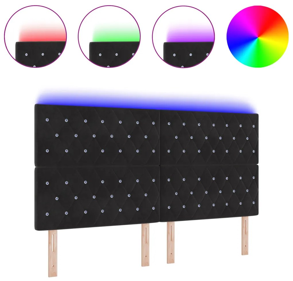 LED Fejvég Fekete 90 cm Bársony