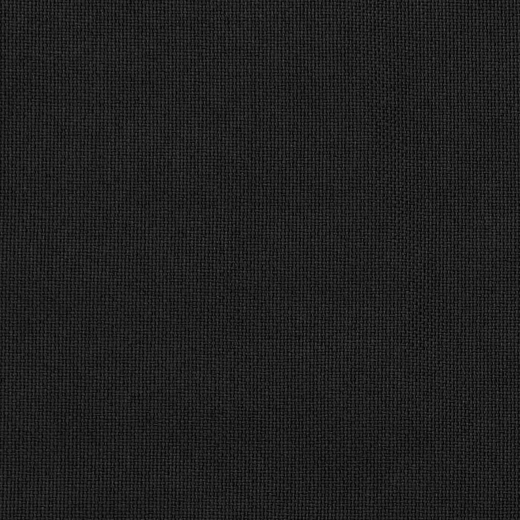 vidaXL 2 db fekete vászonhatású sötétítőfüggöny kampókkal 290 x 245 cm